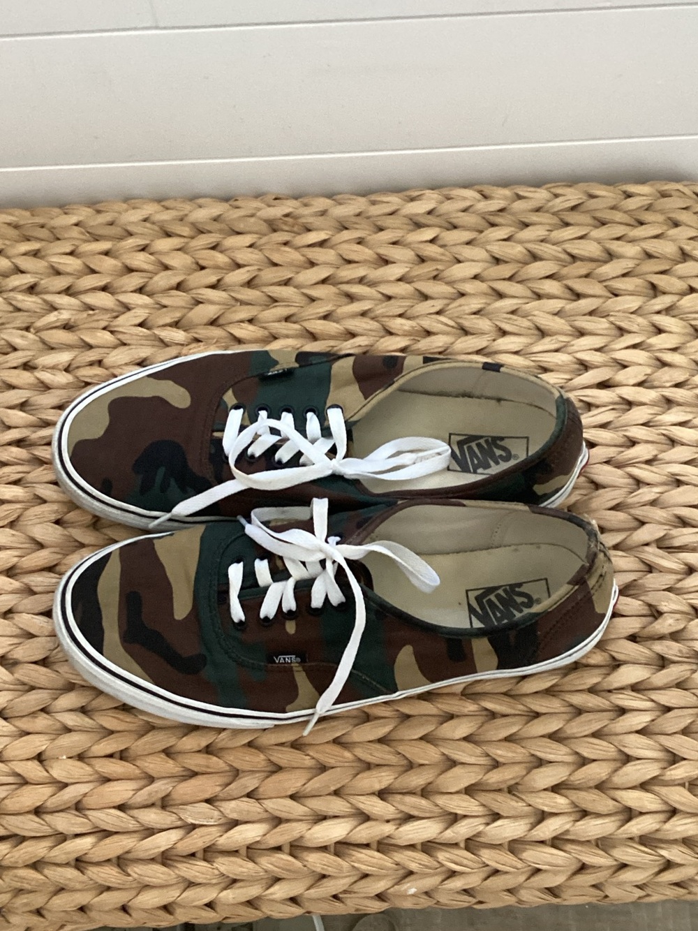 Vans Men’s Camo Low-Top Sneakers in Green, Brown & Black